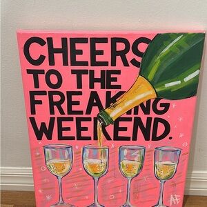 Cheers to the Weekend Canvas Art